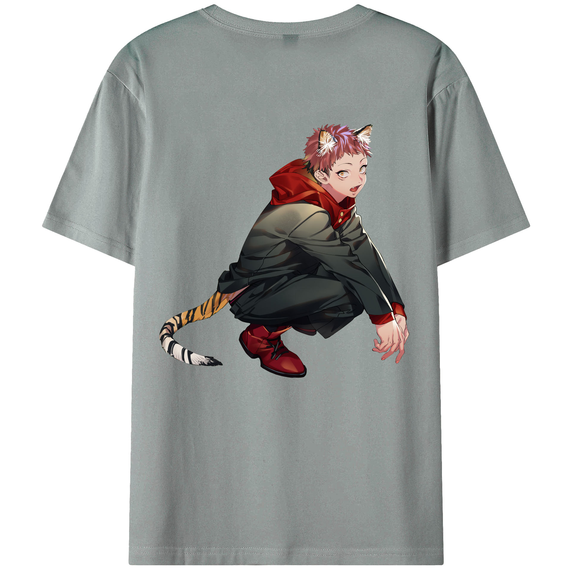 （画像用） 呪術廻戦 Jujutsu Kaisen 綿100％ メンズ半袖Tシャツ（バックプリント） 通気性